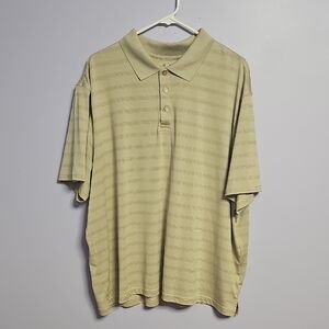 Haggar Cool18 Tan Polo Shirt Classic Soft‎ Texture